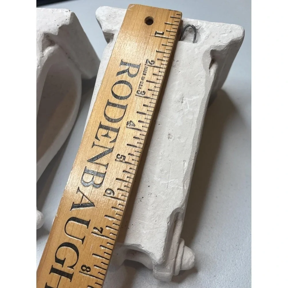 Handmade Pair of Ornate Heavy Plaster Drapery Corbels‎ Made in Spain